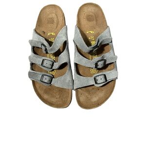 Birkenstock Florida Soft Footbed sandals grey size 6.5